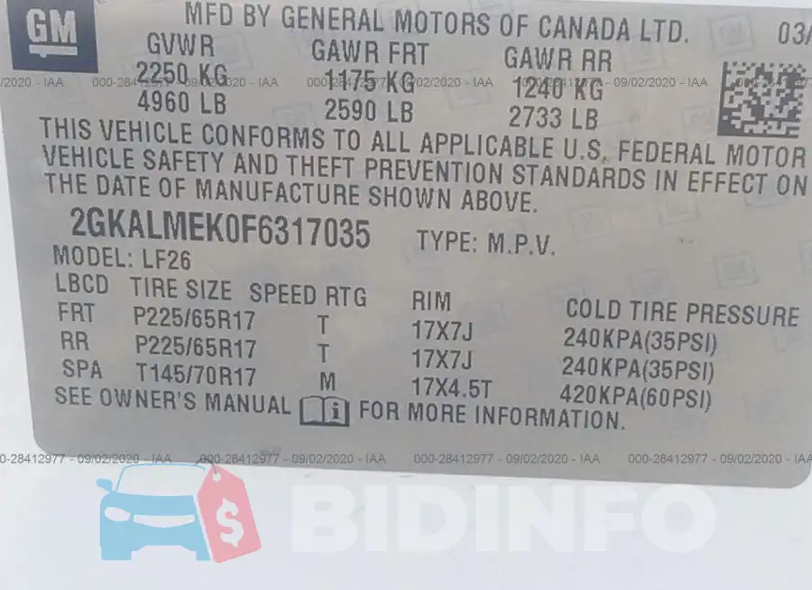 2GKALMEK0F6317035 Photo# 9