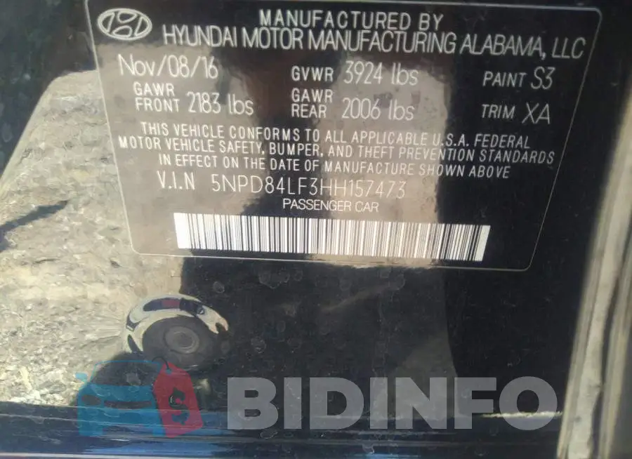 5NPD84LF3HH157473 Photo# 9