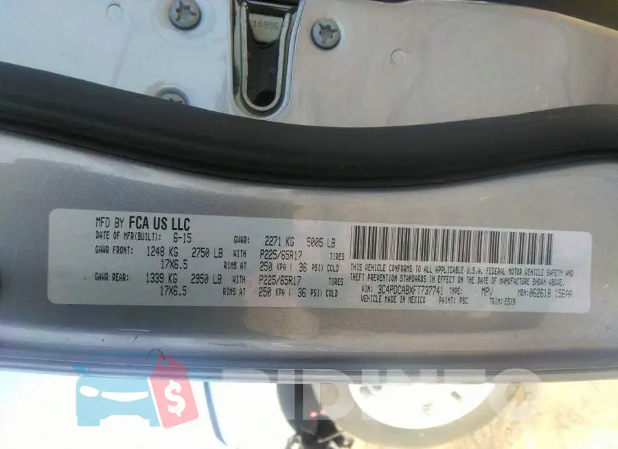 3C4PDCABXFT737741 Photo# 9