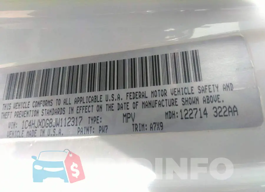 1C4HJXDG8JW112317 Photo# 9