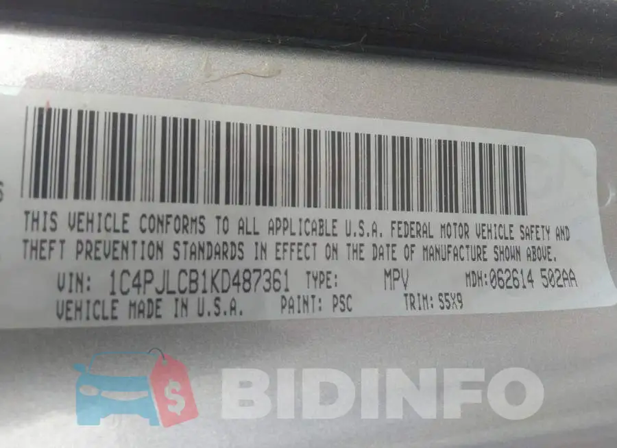 1C4PJLCB1KD487361 Photo# 9