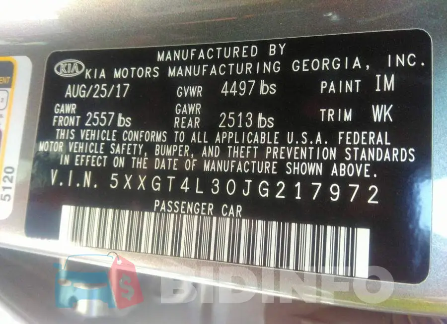 5XXGT4L30JG217972 Photo# 9
