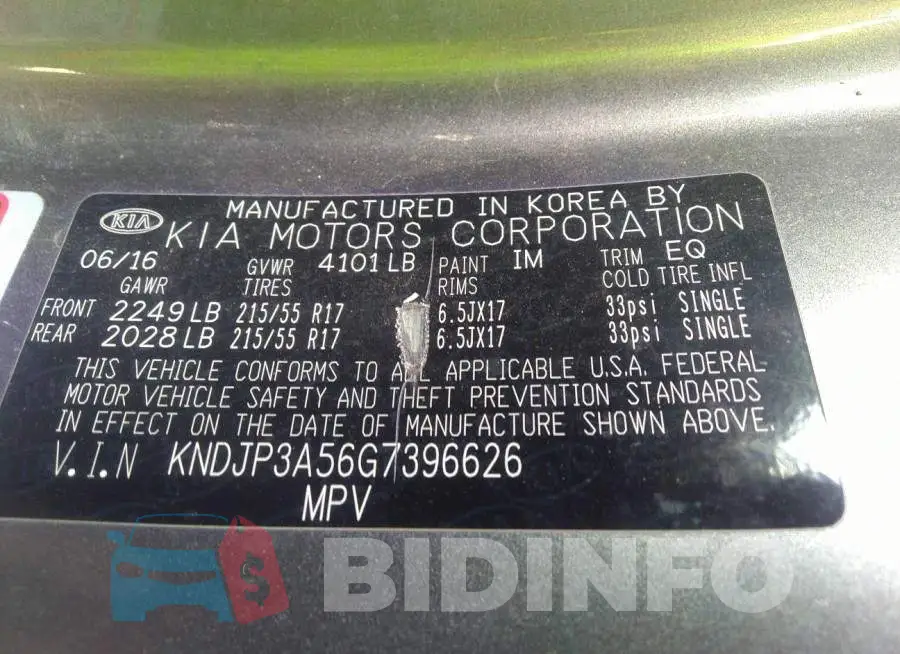 KNDJP3A56G7396626 Photo# 9