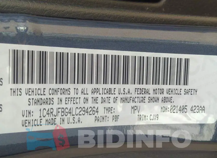 1C4RJFBG4LC294264 Photo# 9