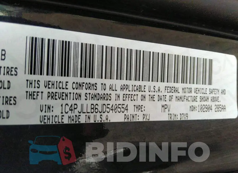 1C4PJLLB6JD540554 Photo# 9
