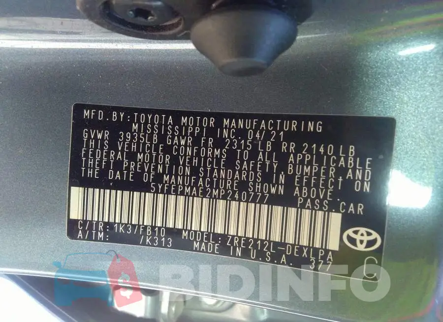 5YFEPMAE2MP240777 Photo# 9