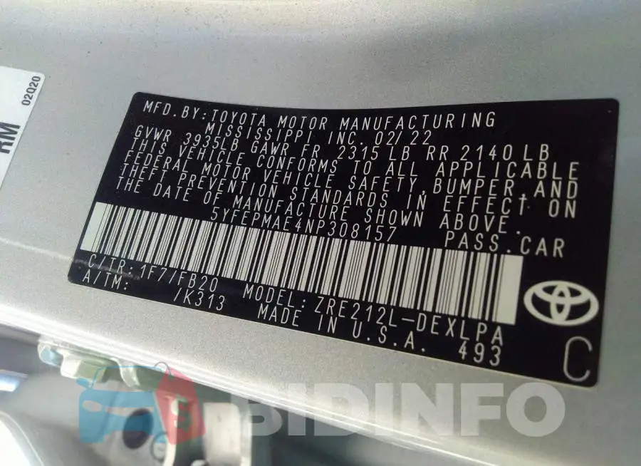 5YFEPMAE4NP308157 Photo# 9