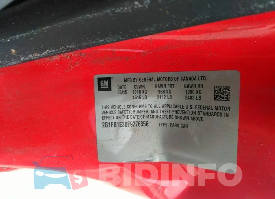 2G1FB1E30F9276358 Photo# 9