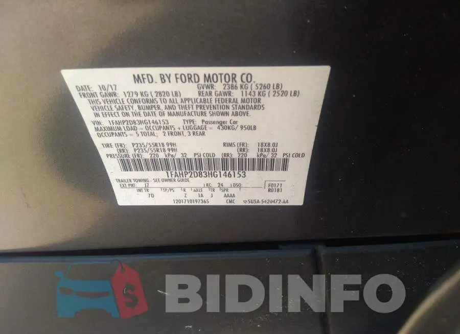 1FAHP2D83HG146153 Photo# 9