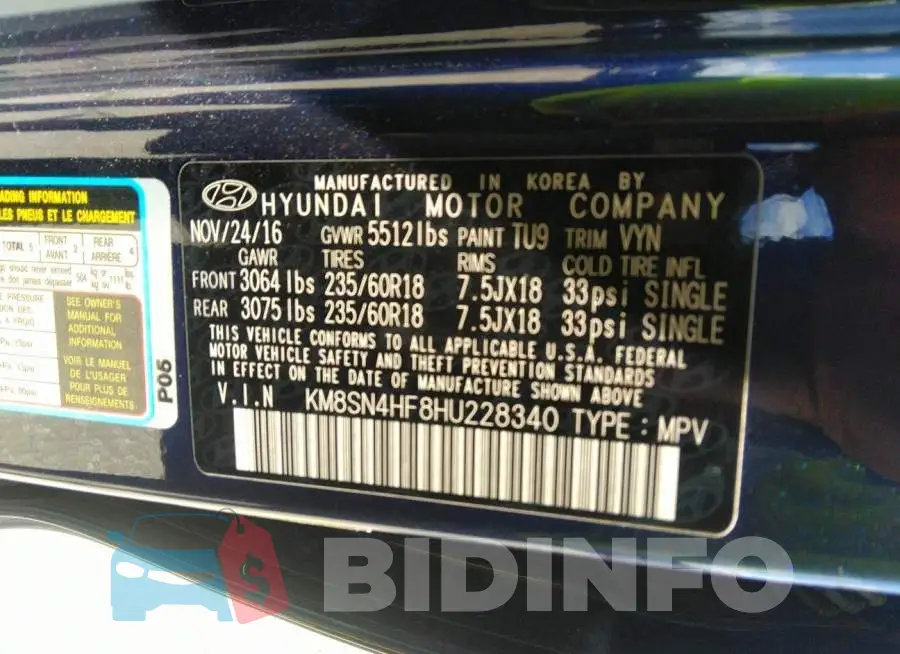 KM8SN4HF8HU228340 Photo# 9