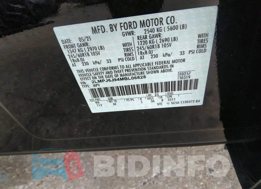 2LMPJ6J94MBL06828 Photo# 9