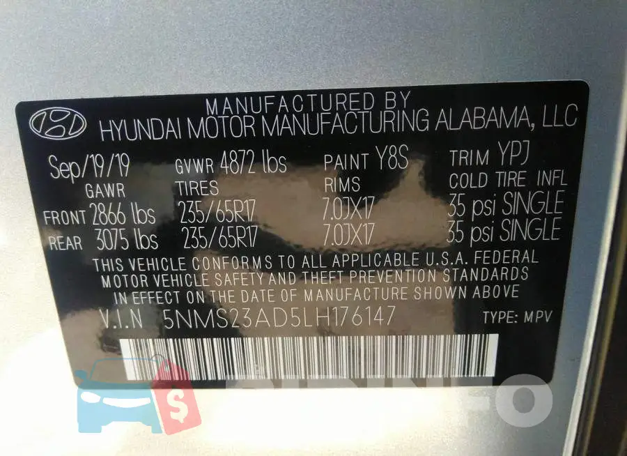 5NMS23AD5LH176147 Photo# 9