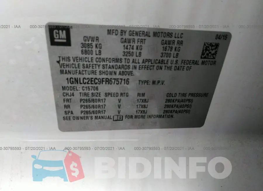 1GNLC2EC9FR675716 Photo# 9