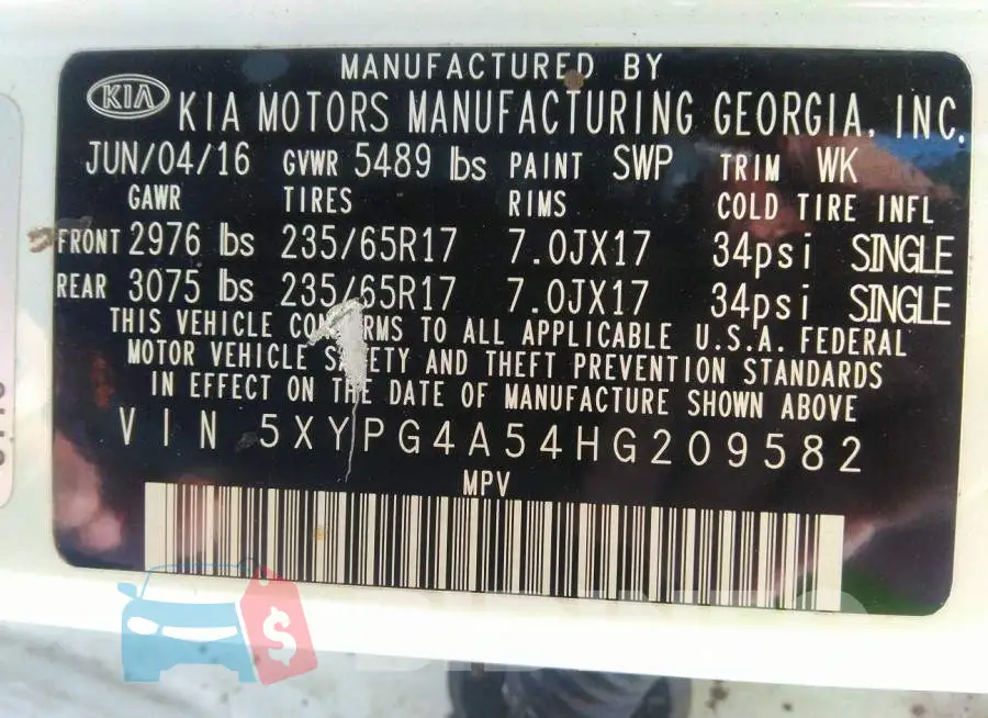 5XYPG4A54HG209582 Photo# 9