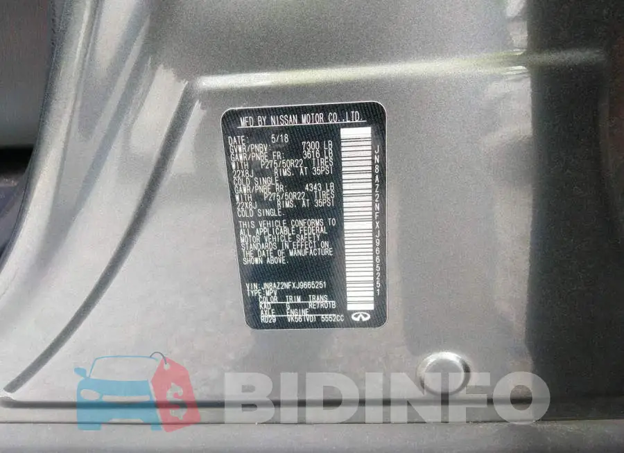 JN8AZ2NFXJ9665251 Photo# 9