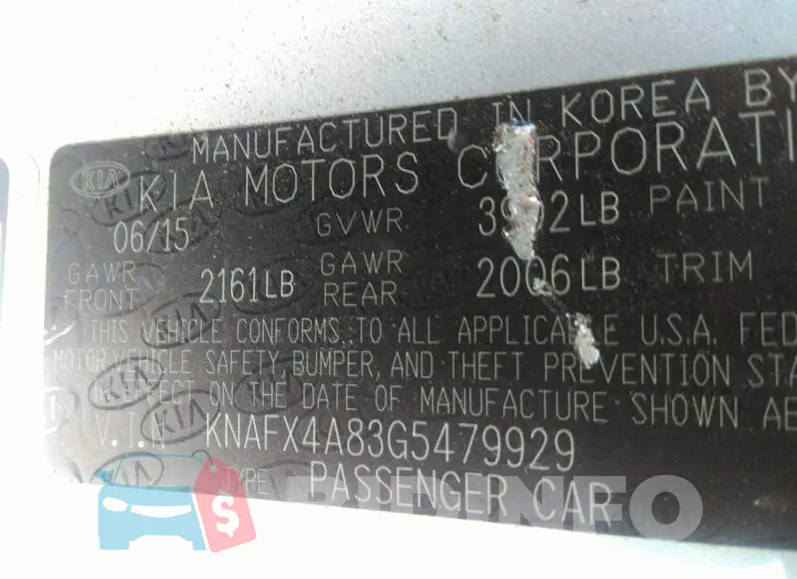KNAFX4A83G5479929 Photo# 9