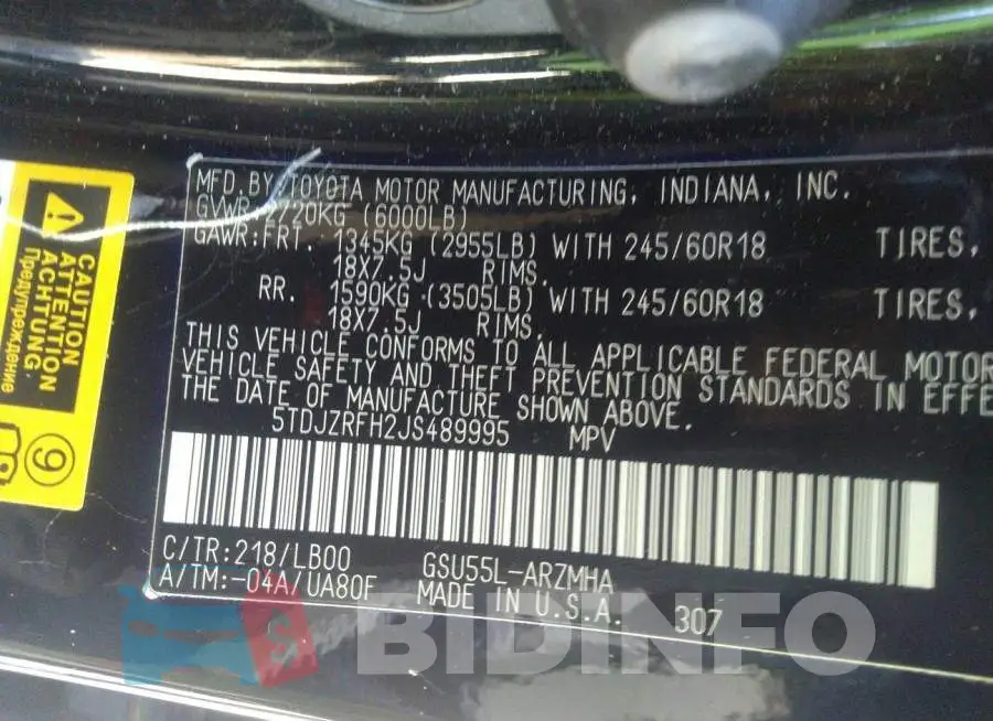 5TDJZRFH2JS489995 Photo# 9