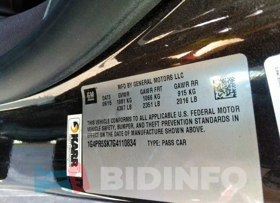 1G4PR5SK7G4110834 Photo# 9