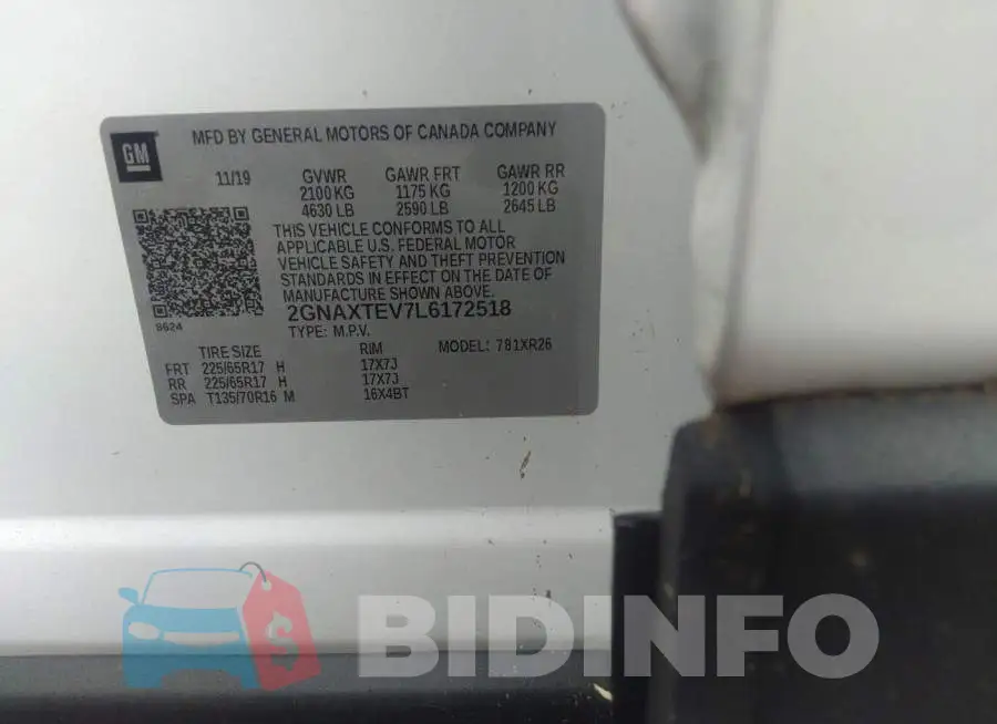 2GNAXTEV7L6172518 Photo# 9