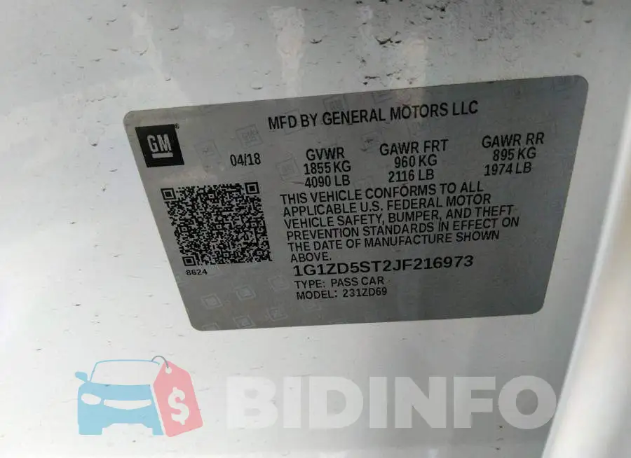 1G1ZD5ST2JF216973 Photo# 9