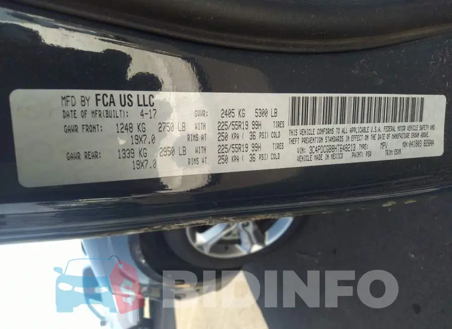 3C4PDCGB8HT648213 Photo# 9