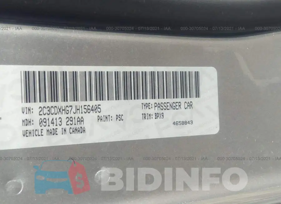 2C3CDXHG7JH156405 Photo# 9