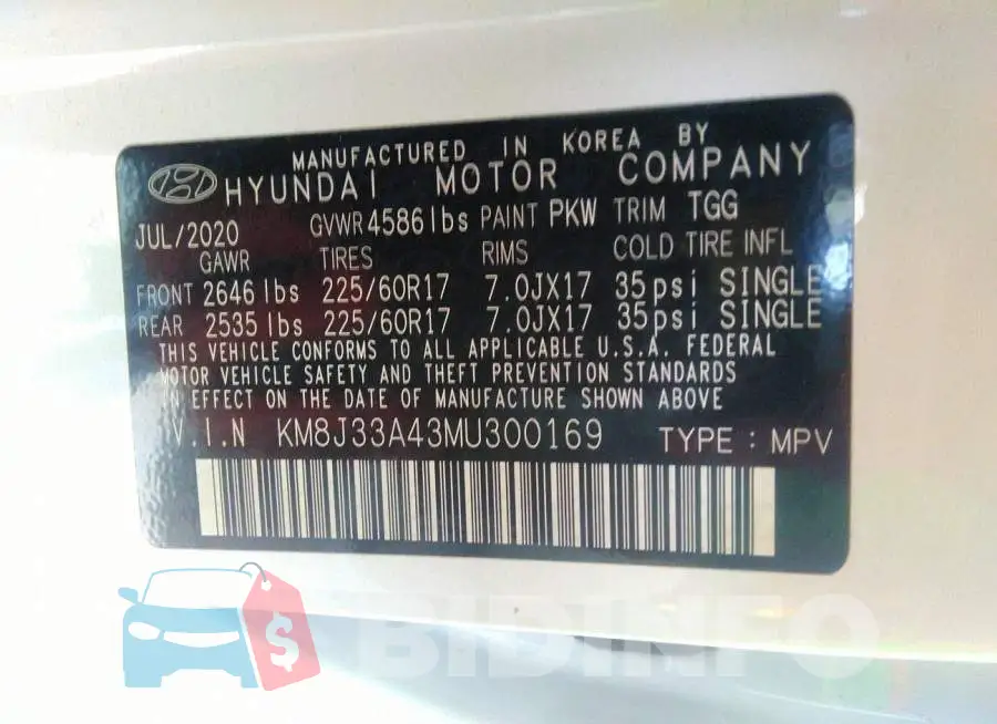 KM8J33A43MU300169 Photo# 9