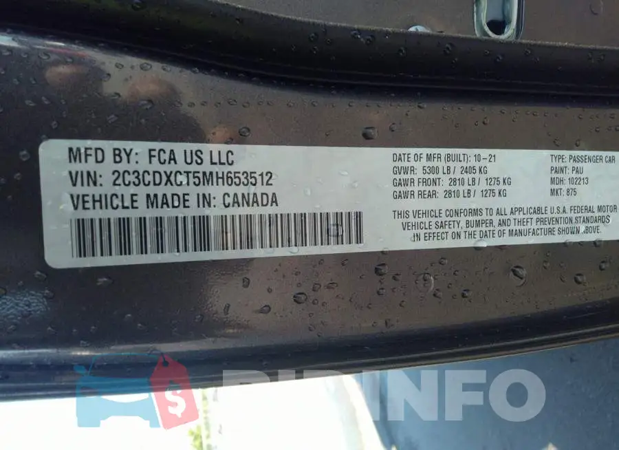 2C3CDXCT5MH653512 Photo# 9