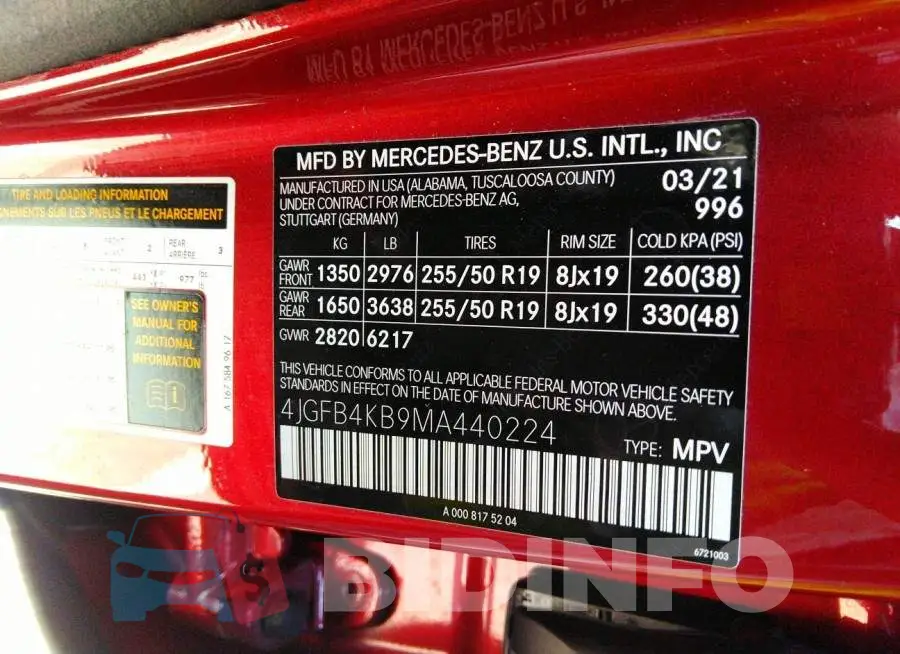 4JGFB4KB9MA440224 Photo# 9
