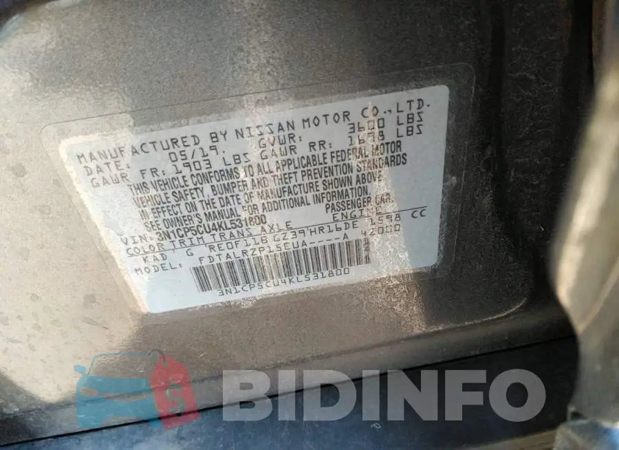 3N1CP5CU4KL531800 Photo# 9