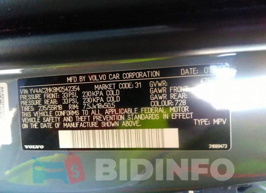 YV4AC2HK8M2542354 Photo# 9