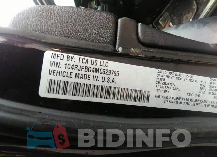 1C4RJFBG4MC529795 Photo# 9