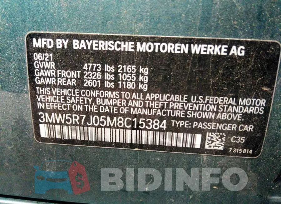 3MW5R7J05M8C15384 Photo# 9