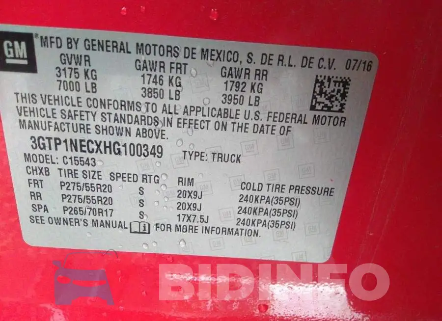 3GTP1NECXHG100349 Photo# 9