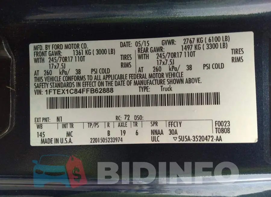 1FTEX1C84FFB62888 Photo# 9