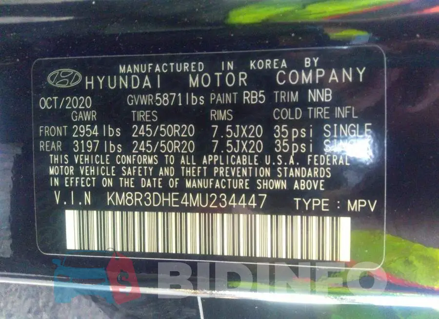 KM8R3DHE4MU234447 Photo# 9