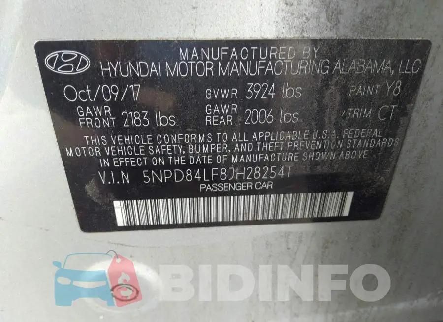 5NPD84LF8JH282541 Photo# 9