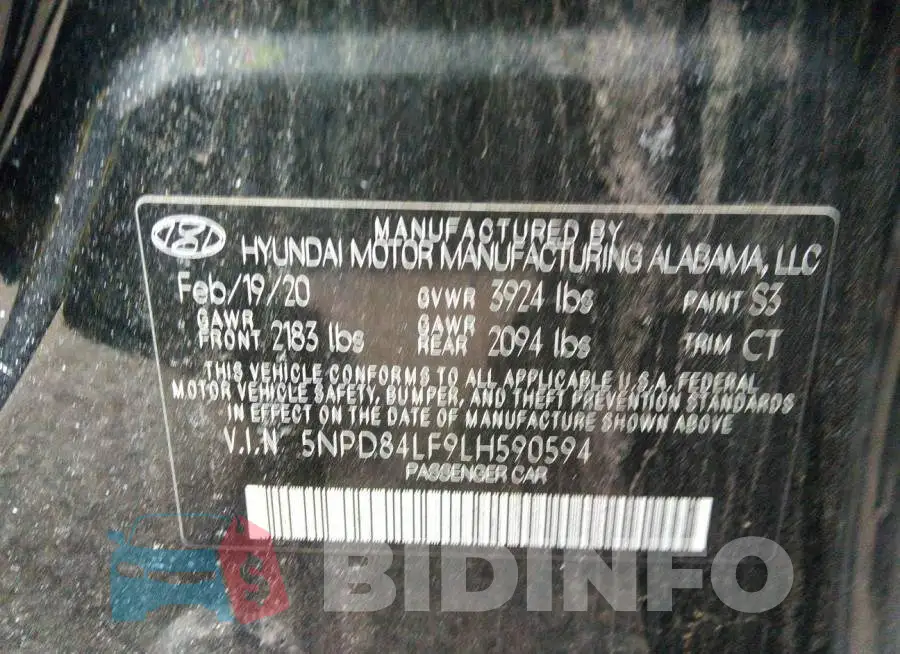 5NPD84LF9LH590594 Photo# 9