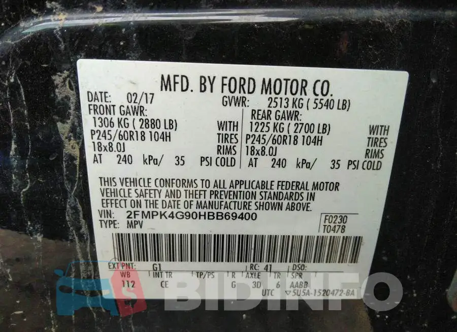 2FMPK4G90HBB69400 Photo# 9