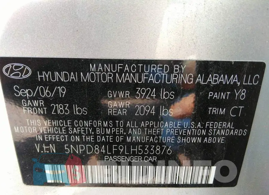 5NPD84LF9LH533876 Photo# 9