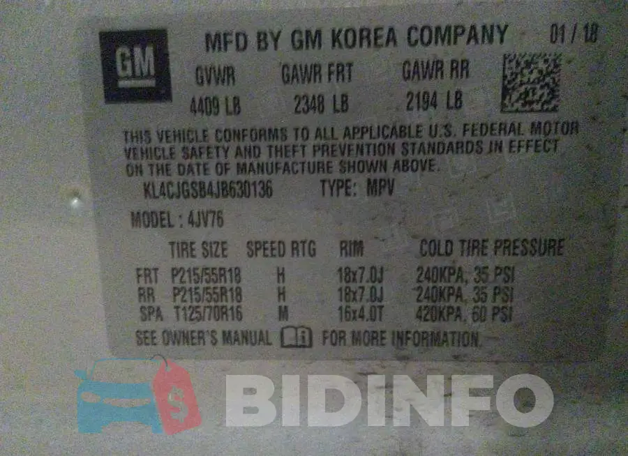 KL4CJGSB4JB630136 Photo# 9