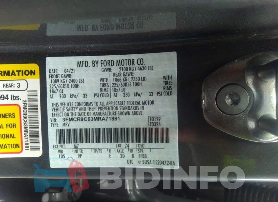 3FMCR9C63MRA71881 Photo# 9