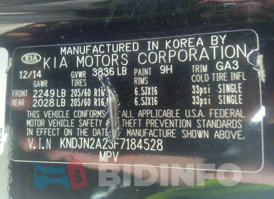 KNDJN2A23F7184528 Photo# 9