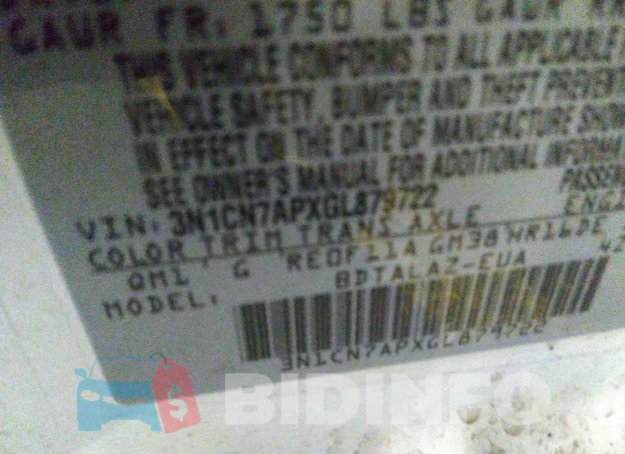 3N1CN7APXGL879722 Photo# 9