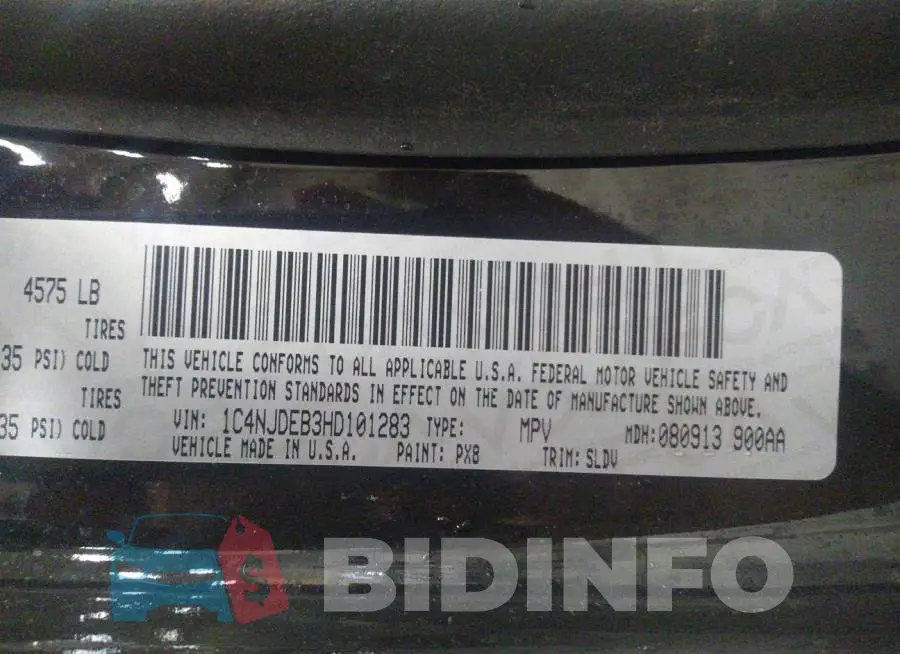 1C4NJDEB3HD101283 Photo# 9