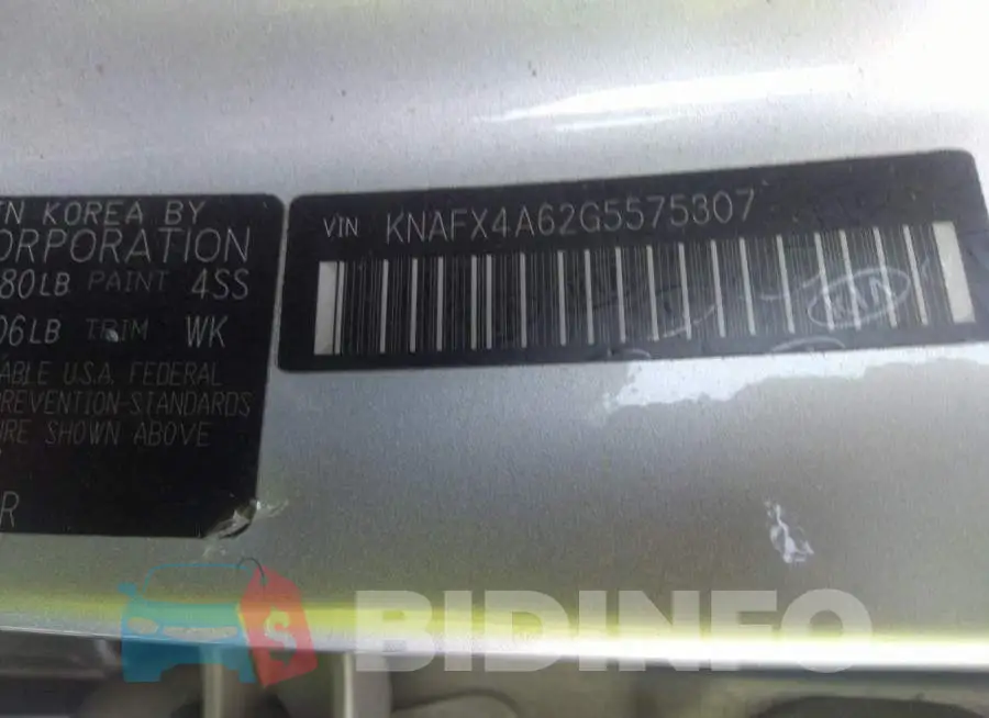 KNAFX4A62G5575307 Photo# 9