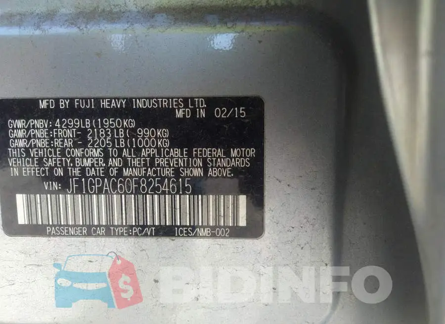 JF1GPAC60F8254615 Photo# 9