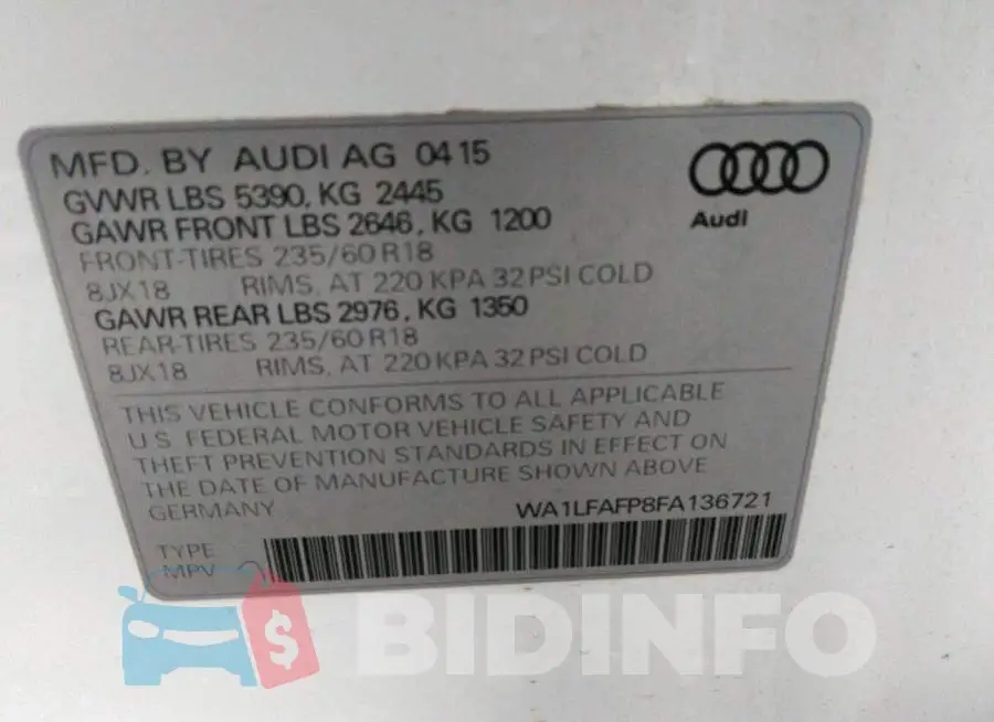 WA1LFAFP8FA136721 Photo# 9