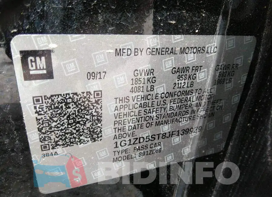 1G1ZD5ST8JF139929 Photo# 9