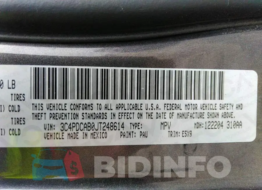3C4PDCAB0JT248614 Photo# 9